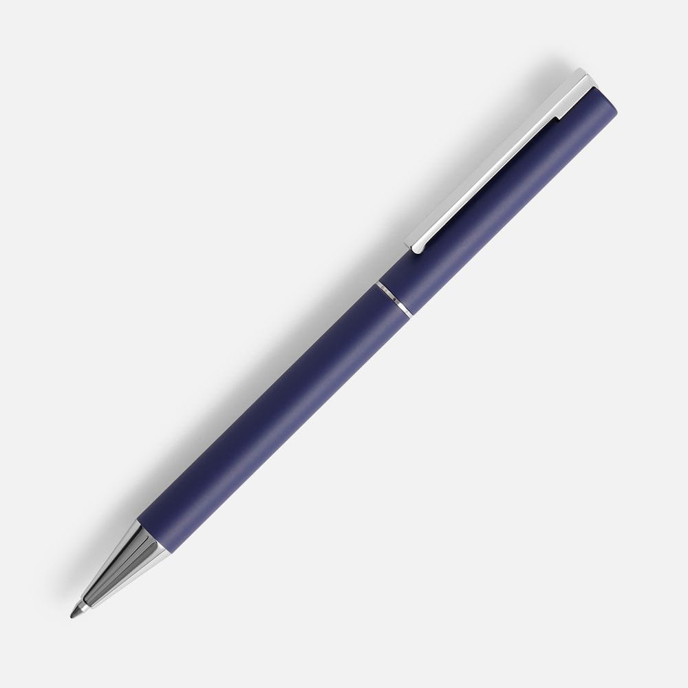 Ручка шариковая Blade Soft Touch, синяя с логотипом