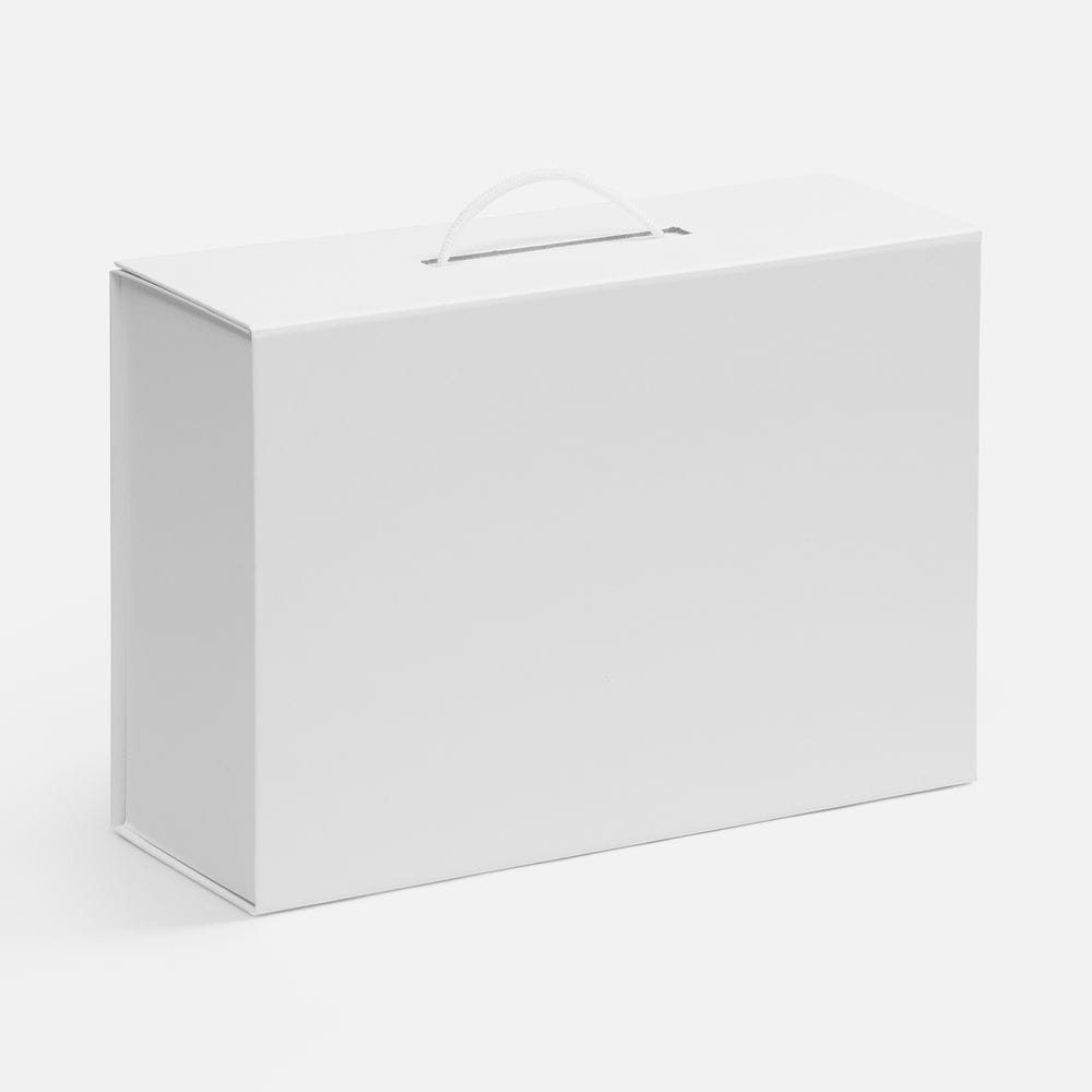 Коробка складная New Case Fold, белая с логотипом