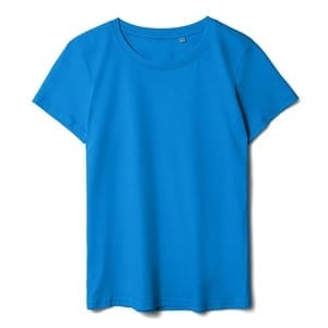 Футболка женская T-bolka Lady, бирюзовая с логотипом