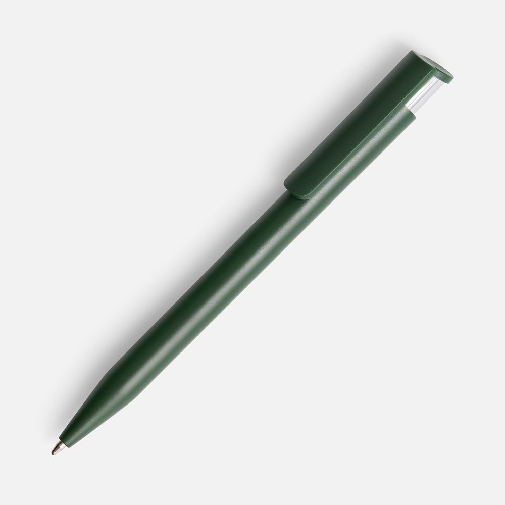 Ручка шариковая Tippo, зеленая с логотипом
