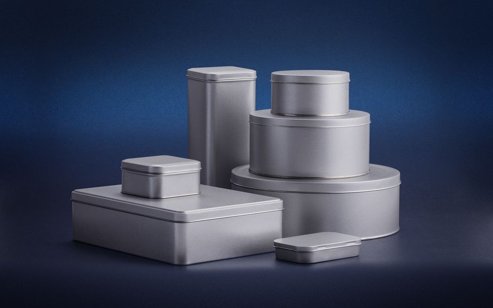 Подарочные коробки с печатью логотипа. Коробка Pragmax M, круглая по цене 233 ₽ руб. (артикул 5585) Коробка Pragmax M, круглая, серебристая