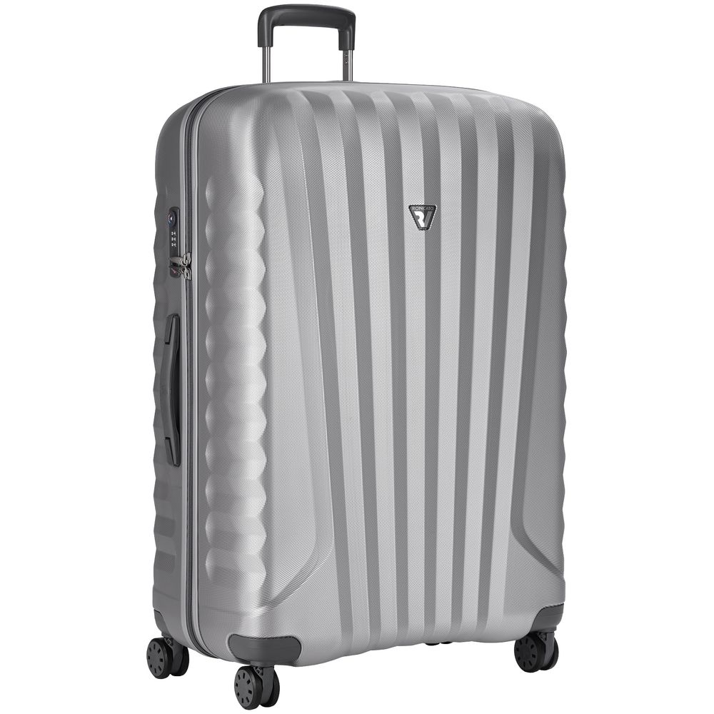 Чемодан Uno Zip Special L, серый с логотипом