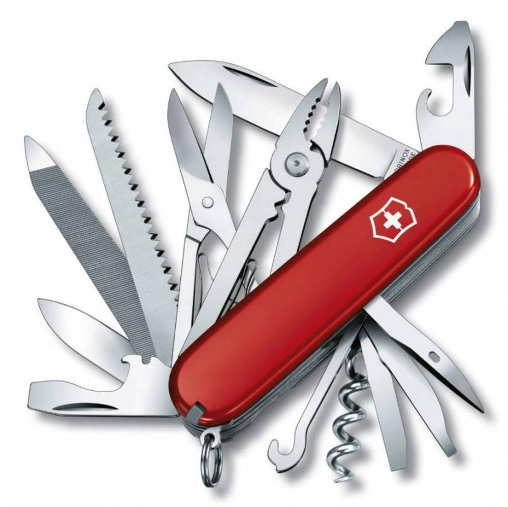 Офицерский нож Handyman 91, красный с логотипом