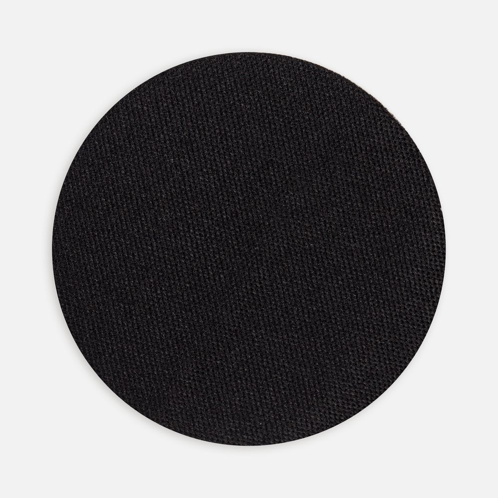 Наклейка тканевая Lunga Round, M, черная с логотипом