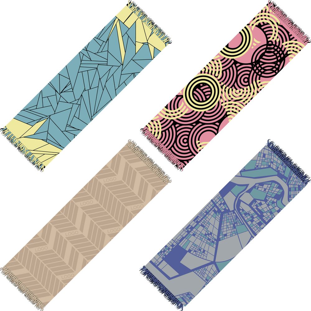 Палантин с бахромой на заказ Rinn Fint, акрил с логотипом