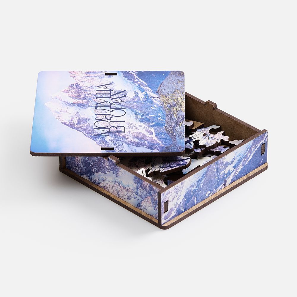 Деревянный пазл в шкатулке PuzzleBox на заказ с логотипом