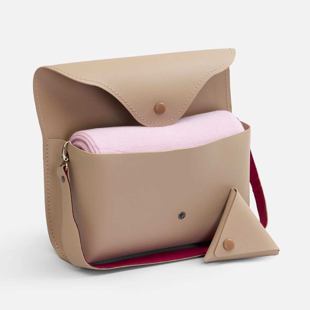 Плед Voyage в кофре, розовый с логотипом