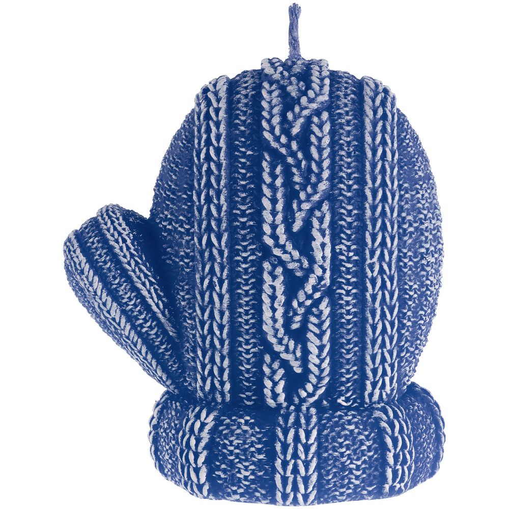 Свеча Kniteam, варежка, синяя с логотипом