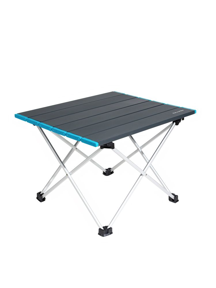 Стол Tourist Twist складной, темно-серый с логотипом