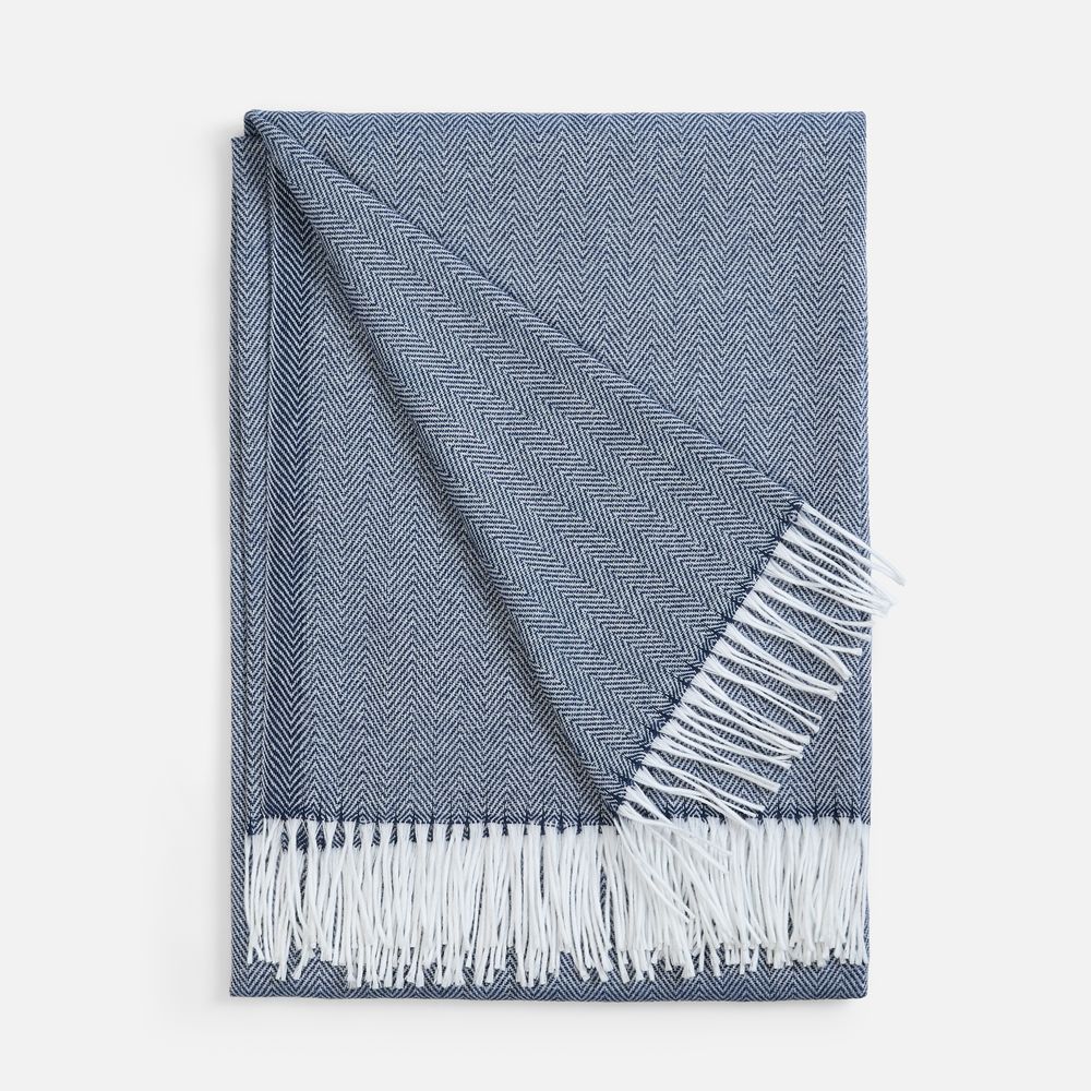 Плед «Гирвас», синий с логотипом