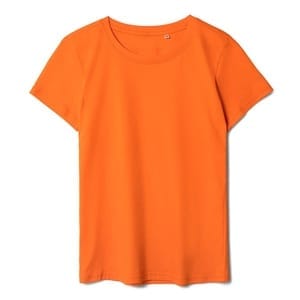 Футболка женская T-bolka Lady, оранжевая с логотипом