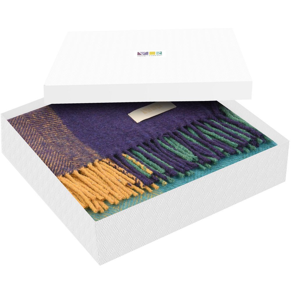 Пледы с логотипом с печатью логотипа. Плед Mumbai по цене 10 137 ₽ руб. (артикул 16341.74) Плед Mumbai, фиолетовый с бирюзовым