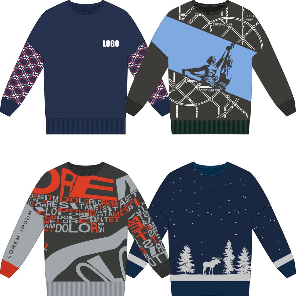 Свитер оверсайз на заказ Tricksy Net, акрил с логотипом