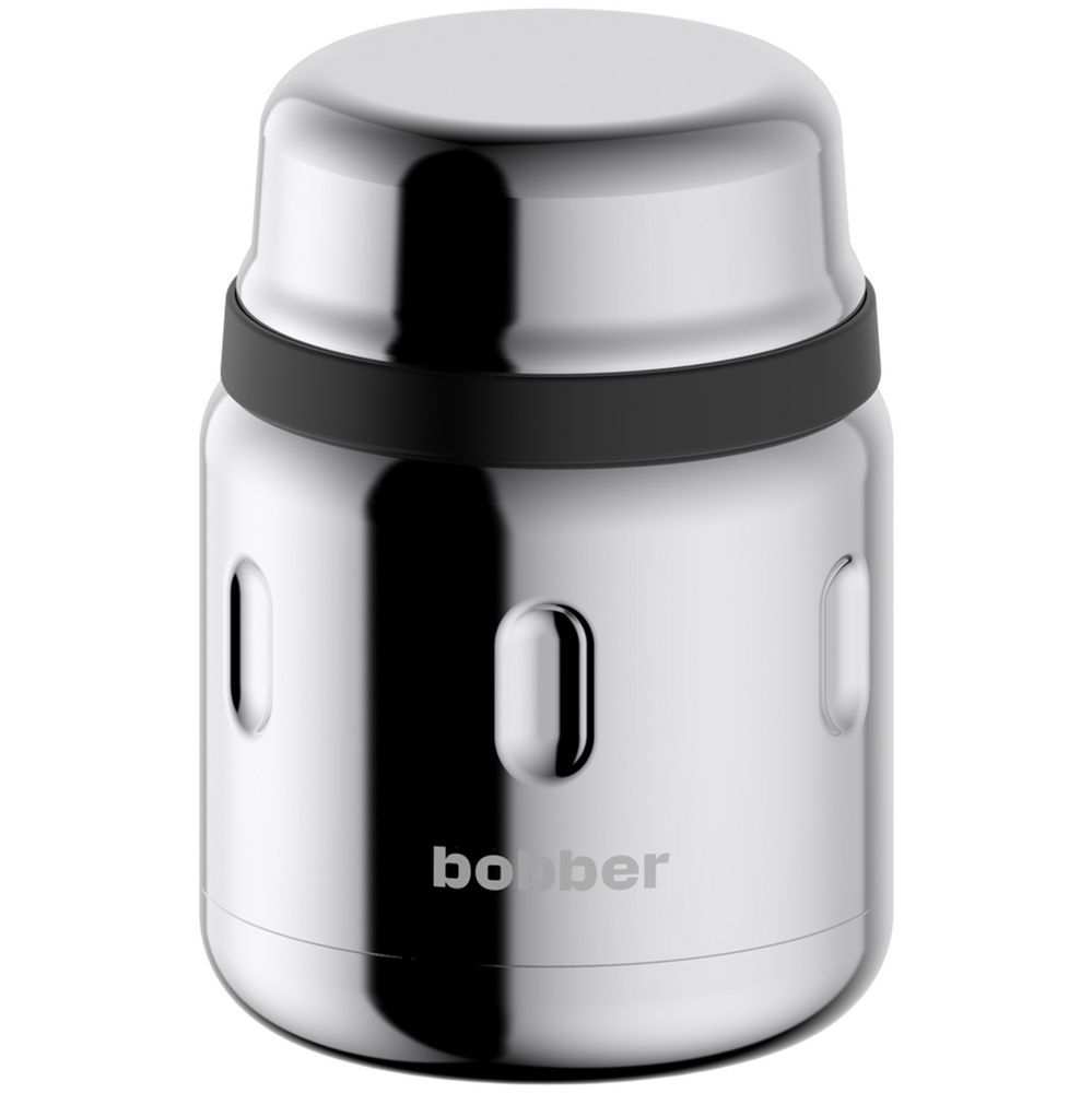 Термос для еды Jerrycan 470, вакуумный, стальной зеркальный с логотипом