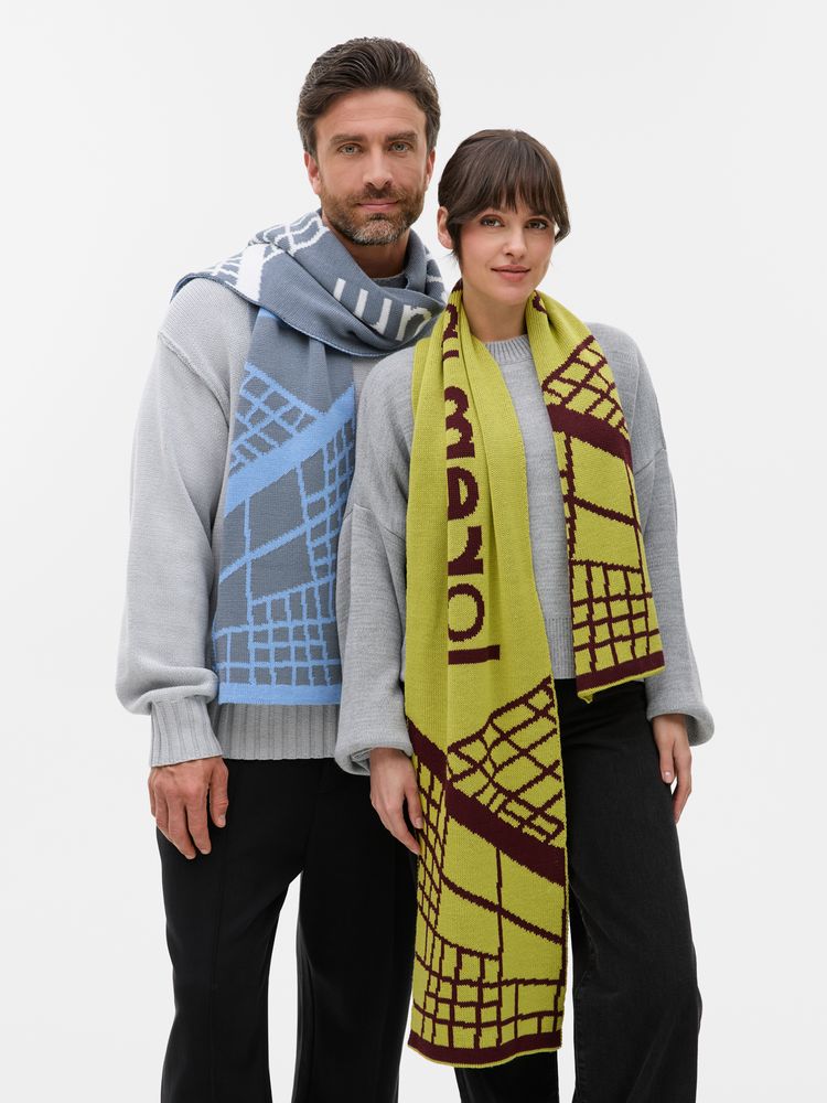 Шарф Joyful на заказ, XL, полушерсть с логотипом