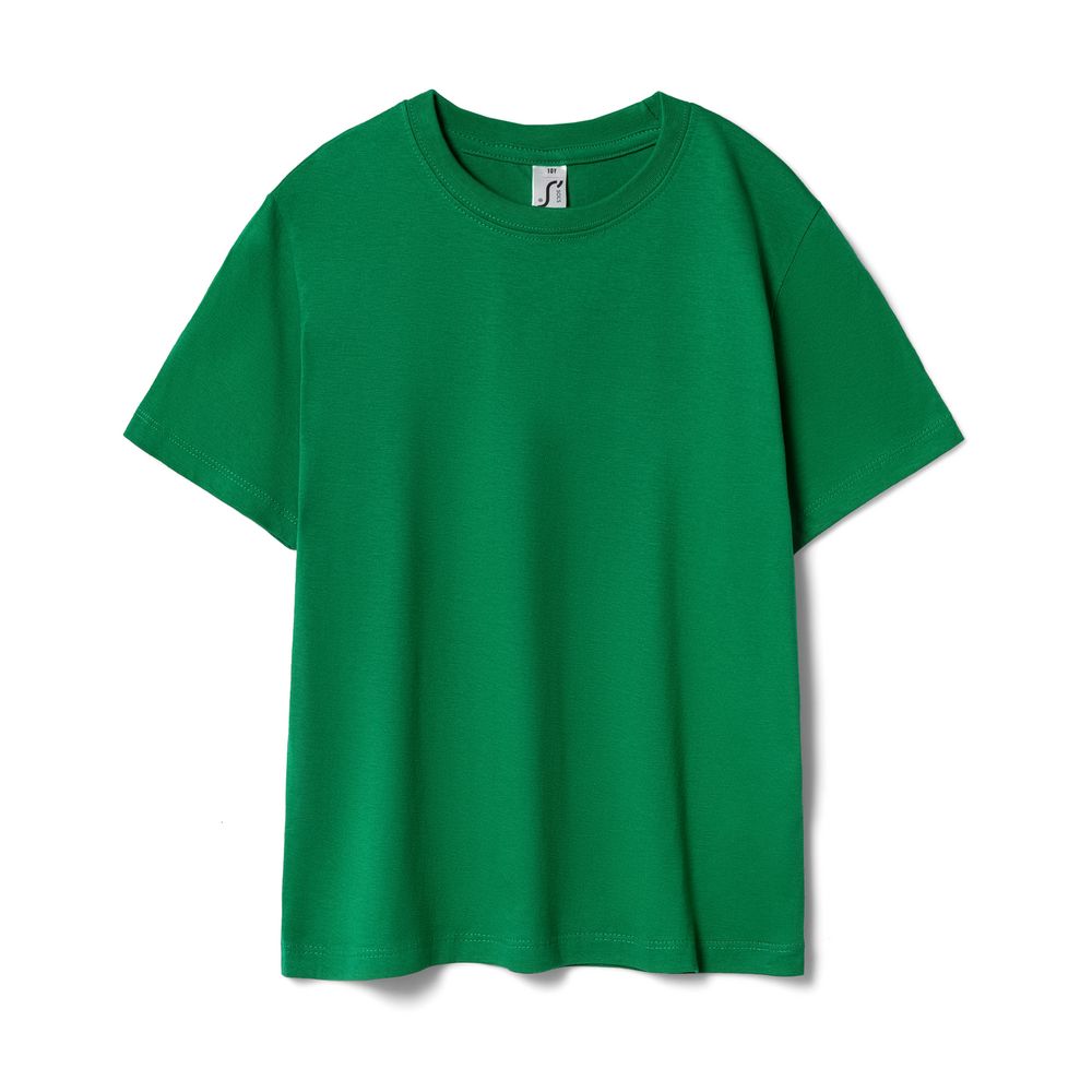 Футболка детская Regent Kids 150, ярко-зеленая с логотипом