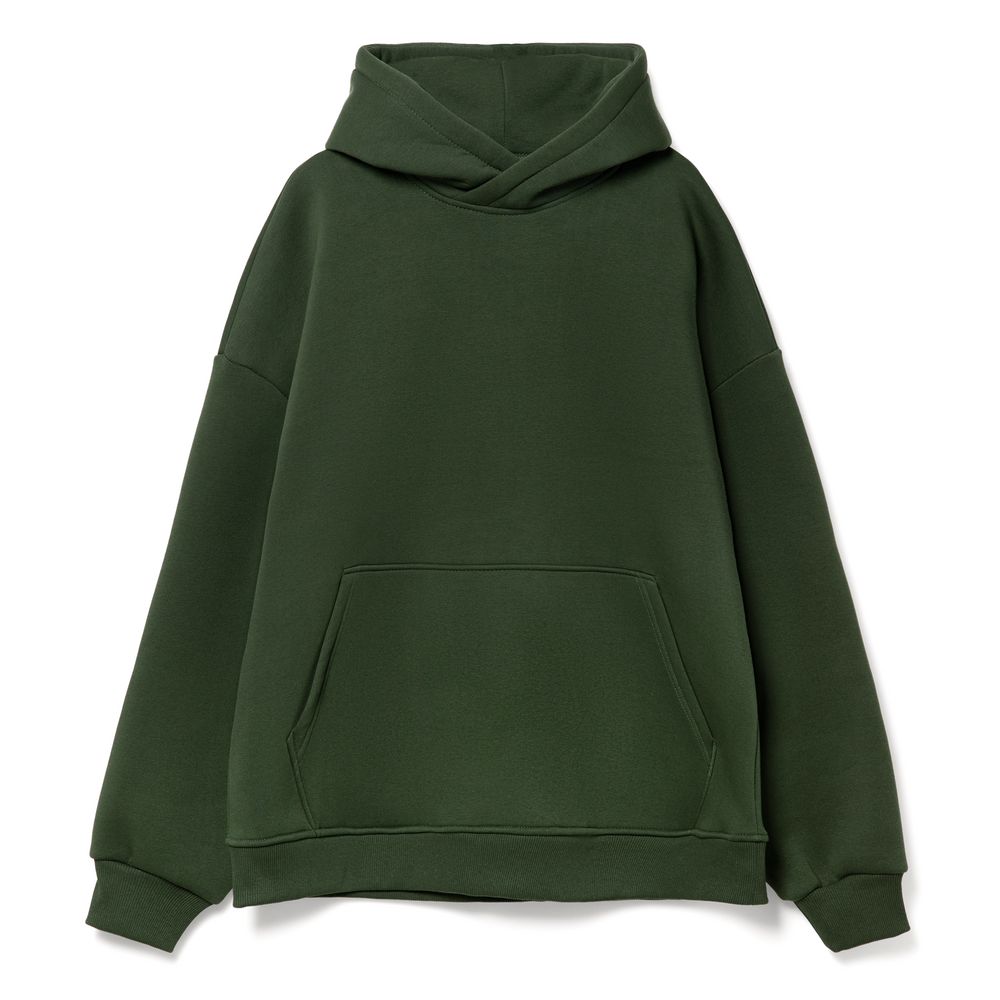 Худи Kulonga Oversize, темно-зеленое с логотипом