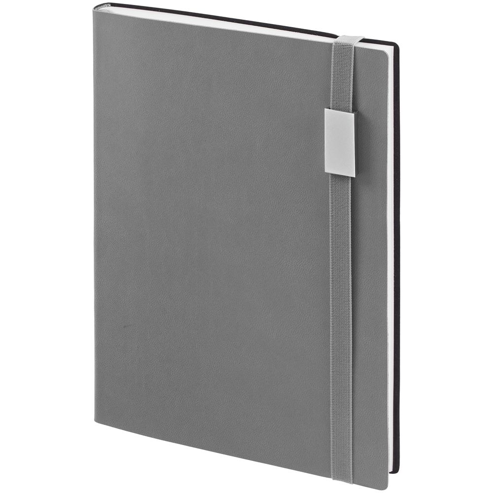 Ежедневник Vivian Metal, недатированный, серый с логотипом