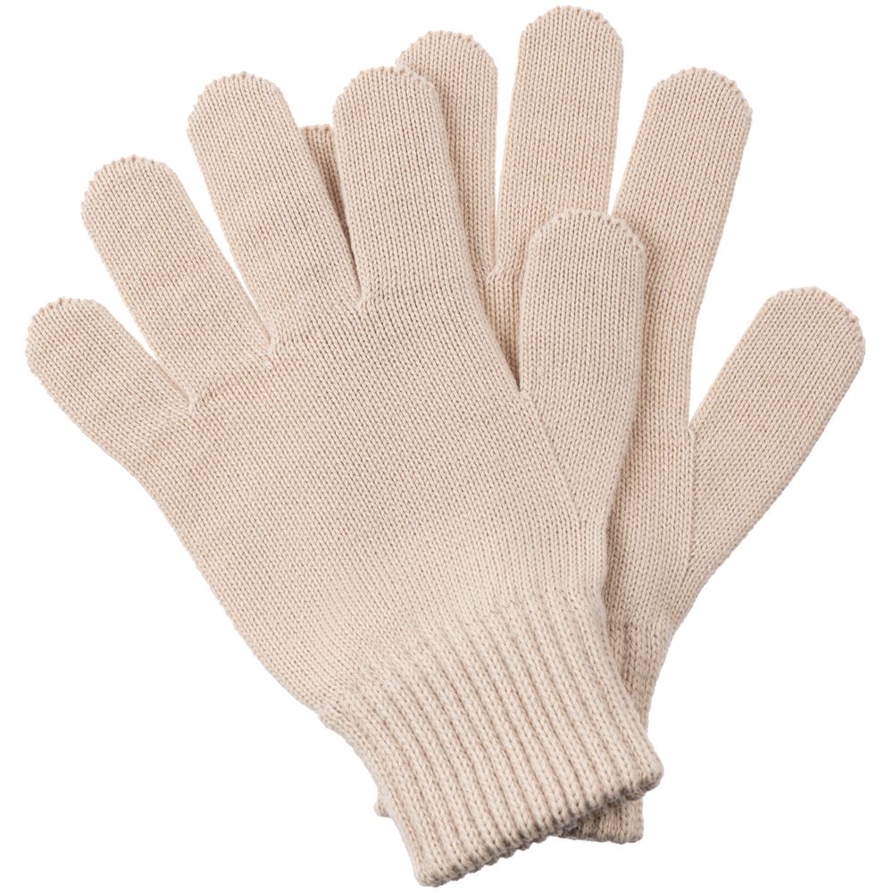 Перчатки Real Talk, бежевые с логотипом