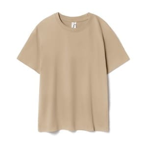 Футболка детская Regent Kids 150, бежевая с логотипом