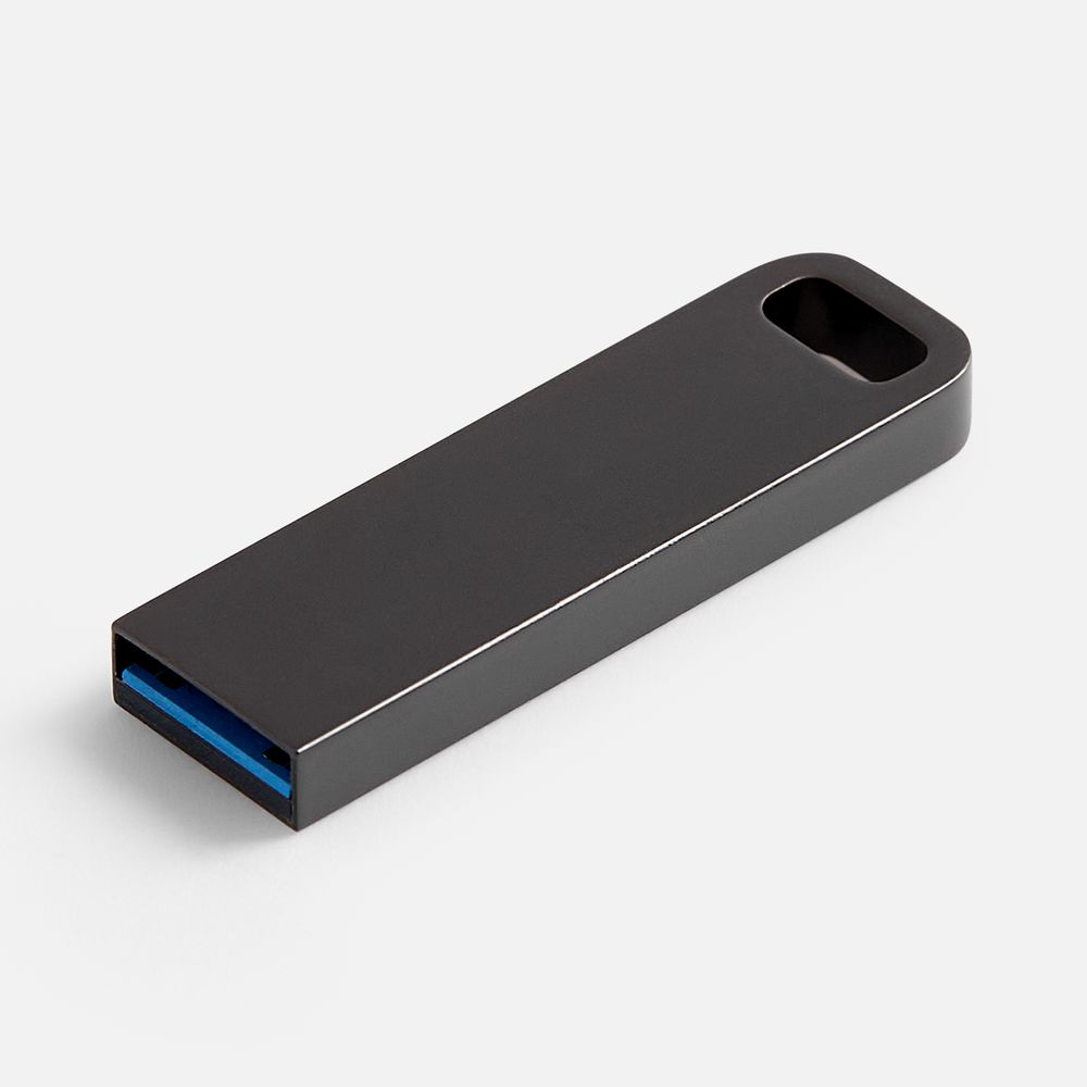 Флешка Big Style Black, USB 3.0, 64 Гб с логотипом