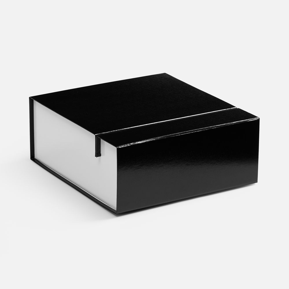 Коробка складная Wishful, S, черная с логотипом