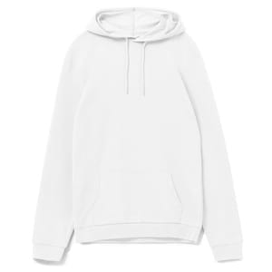 Толстовка с капюшоном унисекс Hoodie, белая с логотипом