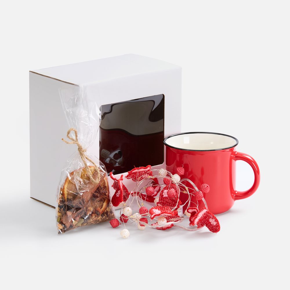 Набор Warm Holly, красный с логотипом