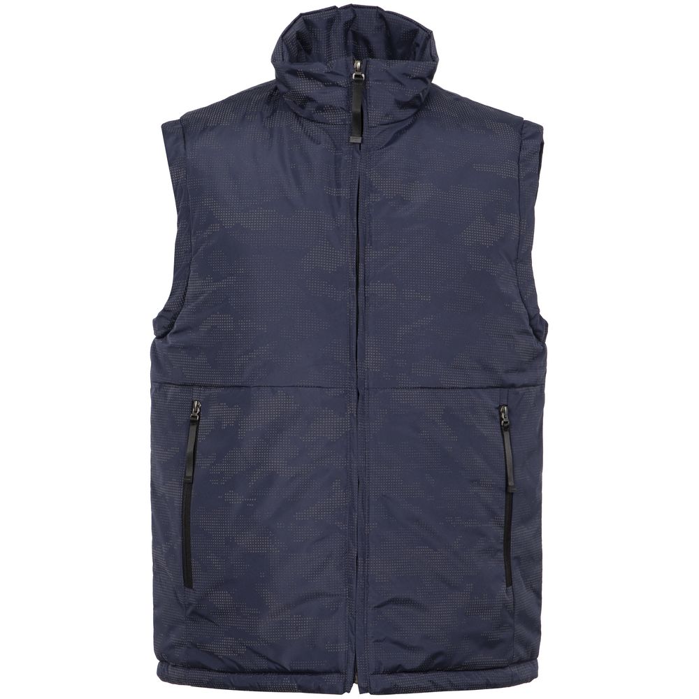 Жилет светоотражающий Lattvind, темно-синий с логотипом