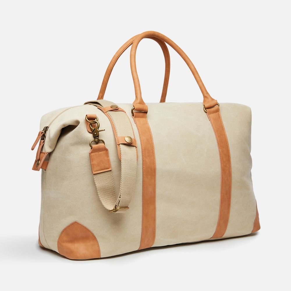 Дорожная сумка Bosler, бежевая с логотипом