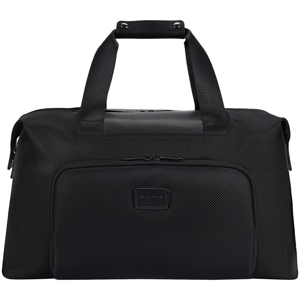 Сумка дорожная Santiago, черная с логотипом