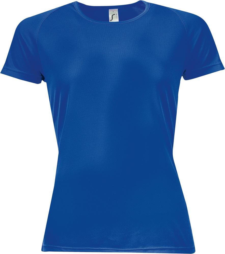 Футболка женская Sporty Women 140, ярко-синяя с логотипом