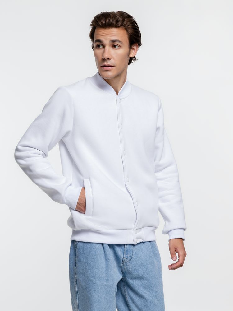 Бомбер Graduate, белый с логотипом