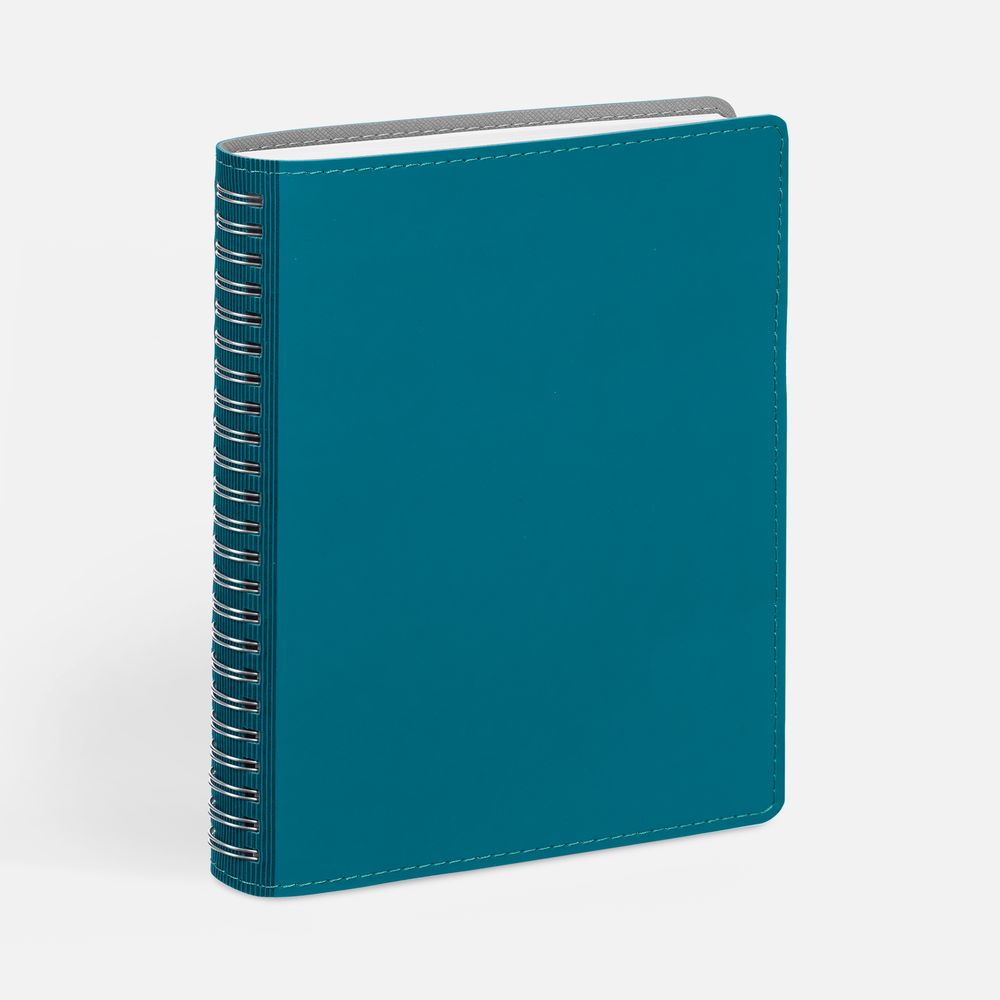 Ежедневник Spring Shall, недатированный, бирюзовый с логотипом