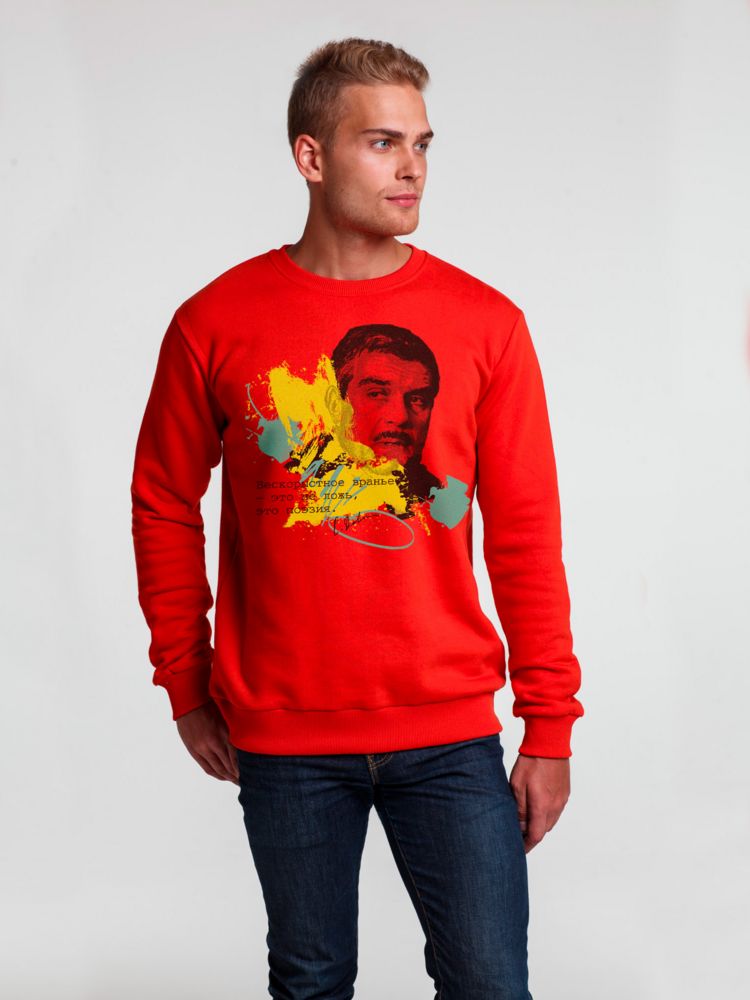 Толстовка «Цитаты. Довлатов. Вранье», красная с логотипом