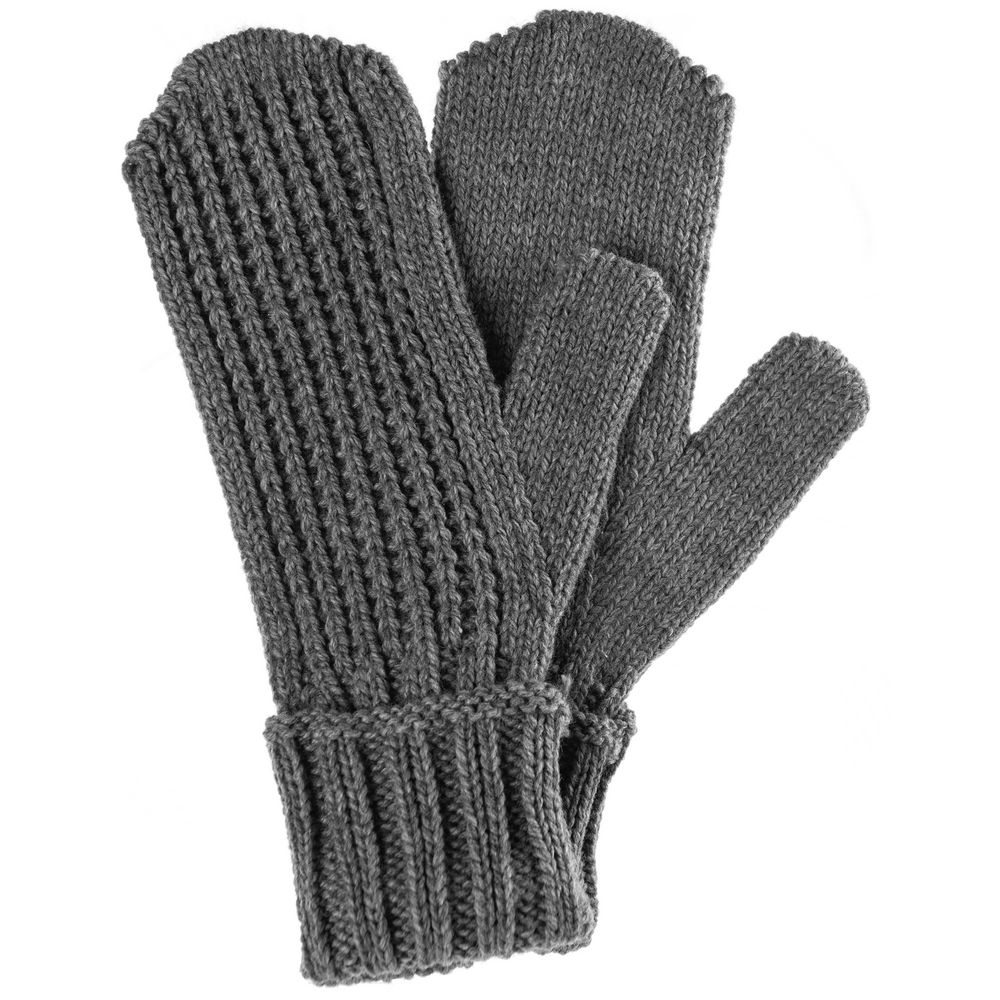 Варежки Nordkyn, серый меланж (эбонит) с логотипом