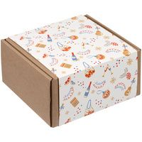 Коробка "Ирония судьбы" с наполнителем и шубером с логотипом