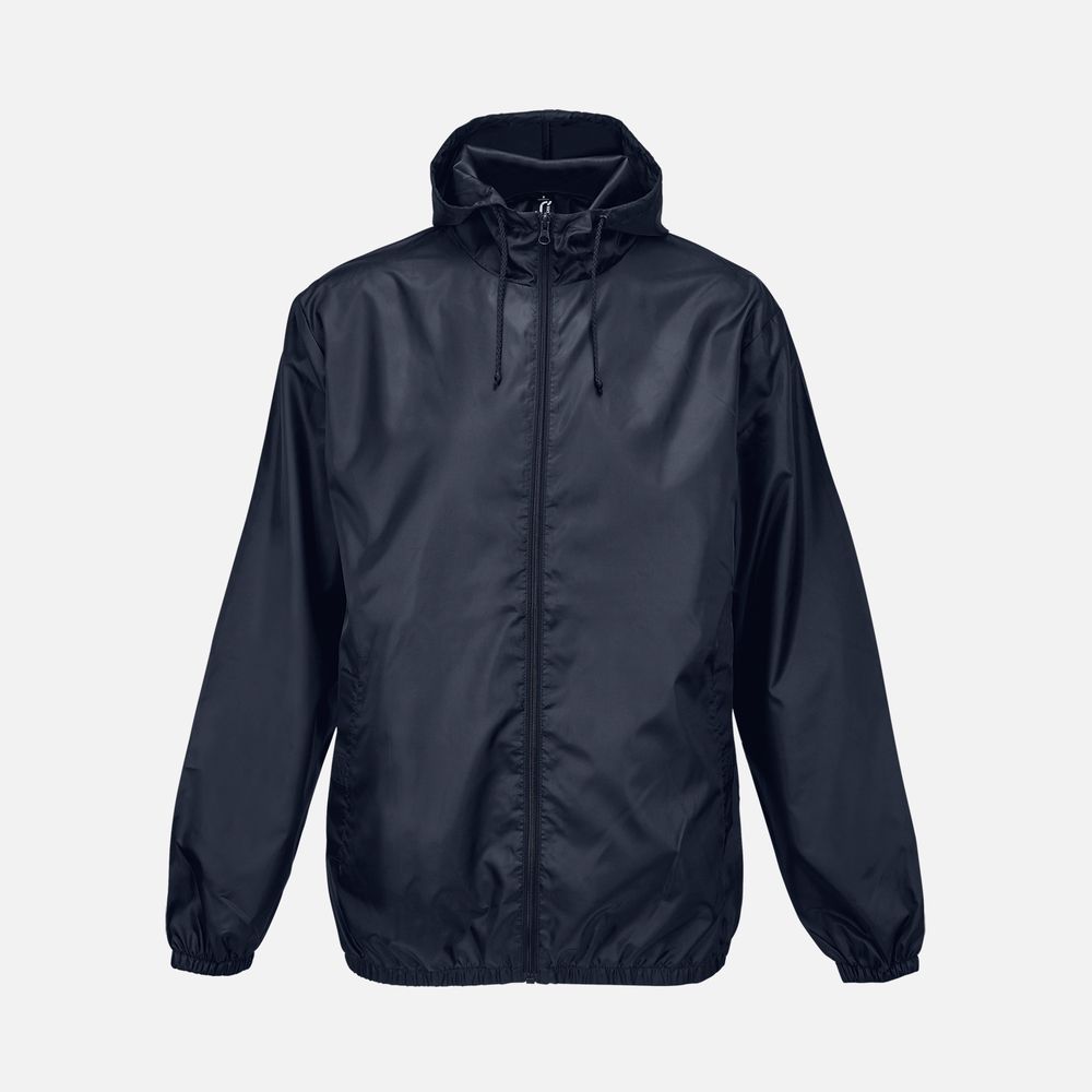 Ветровка унисекс Shield, темно-синяя с логотипом