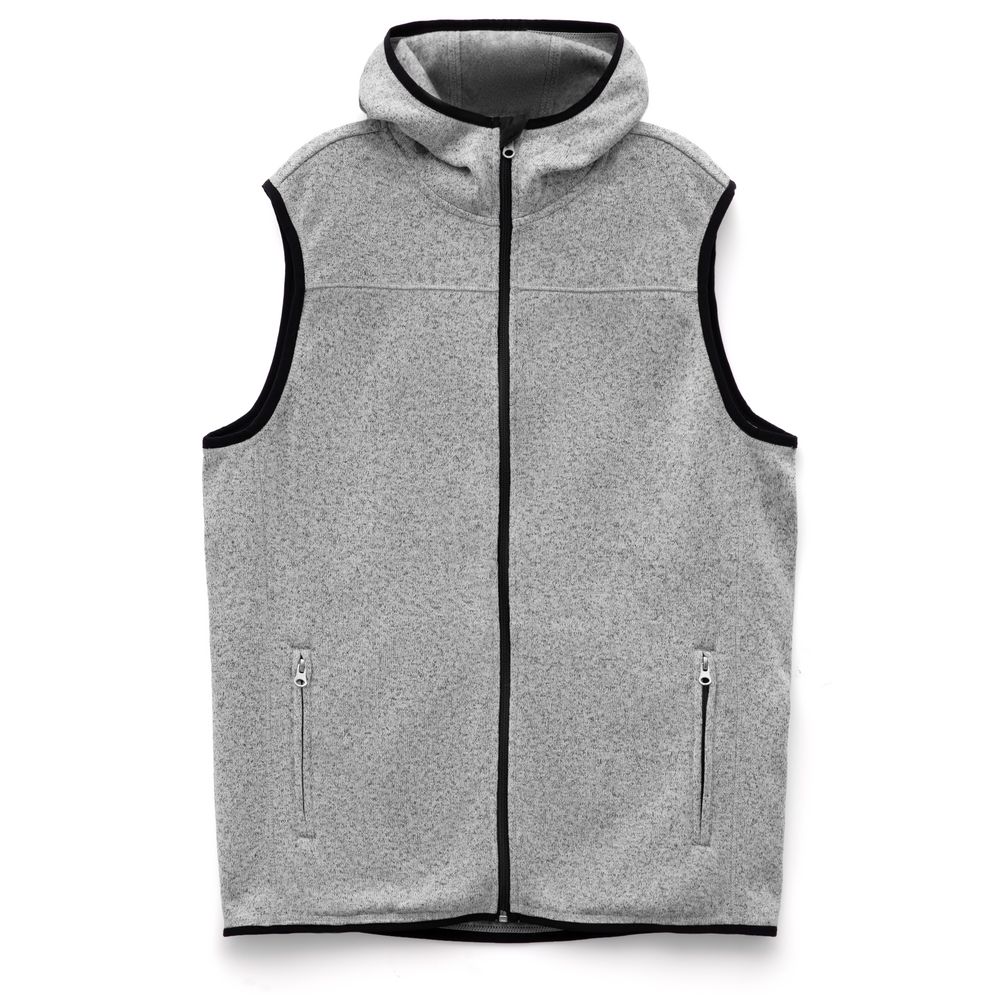 Жилет с капюшоном унисекс Gotland, серый с логотипом