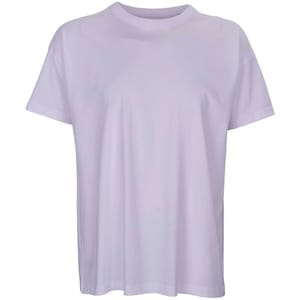 Футболка оверсайз мужская Boxy Men, сиреневая с логотипом