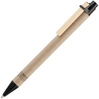 Ручка шариковая Bio-Mix, с черными деталями с логотипом