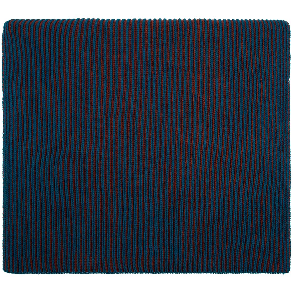 Шарф Nobilis, бирюзовый с терракотовым с логотипом