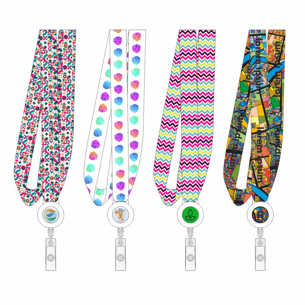 Лента для бейджа с ретрактором TapePrint на заказ с логотипом