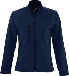 Куртка женская на молнии Roxy 340 темно-синяя с логотипом