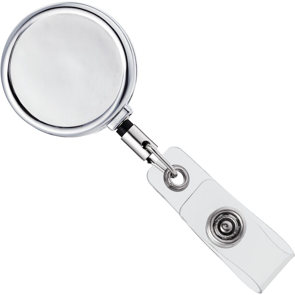 Ретрактор Myself, серебристый с логотипом