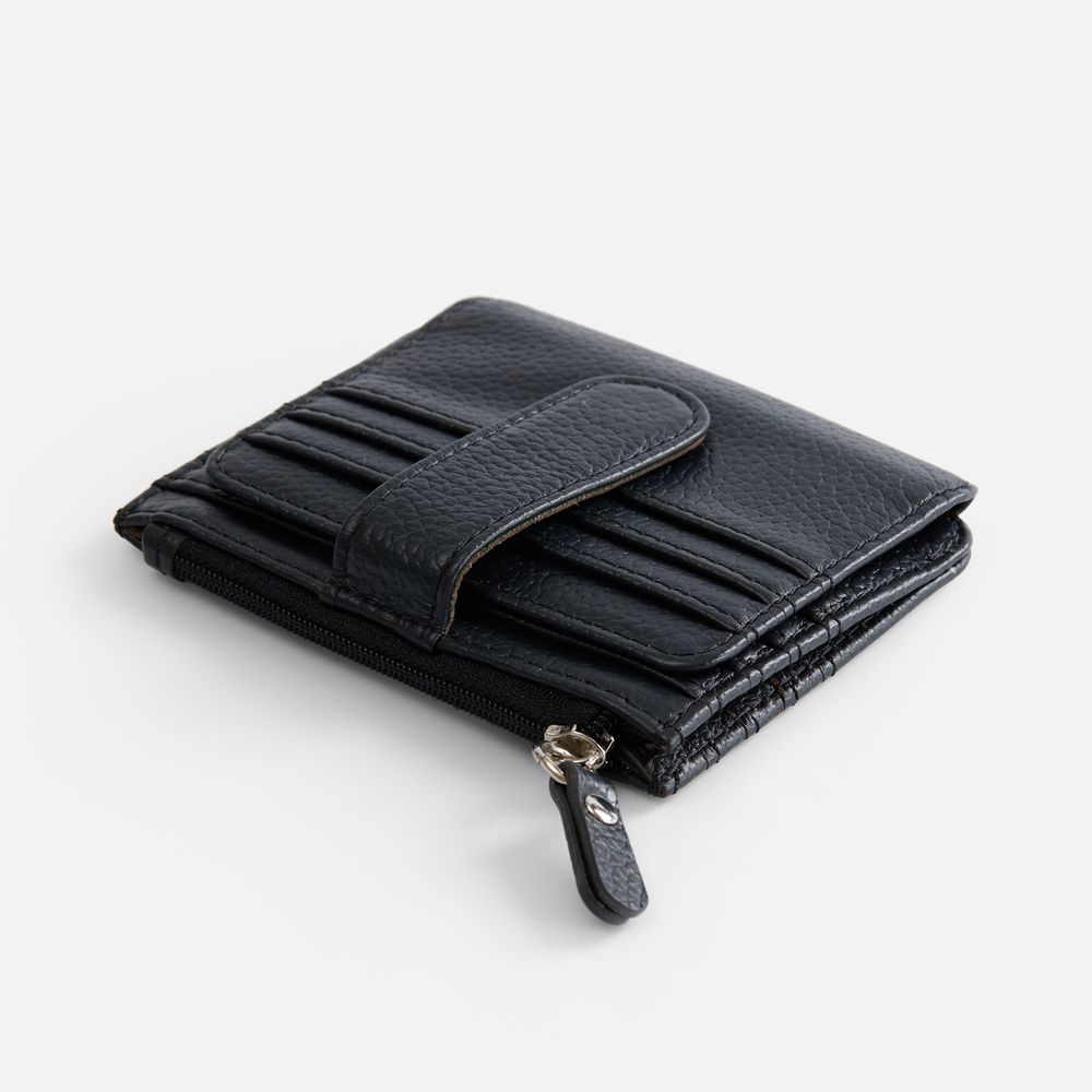 Картхолдер на молнии Unison, черный с логотипом