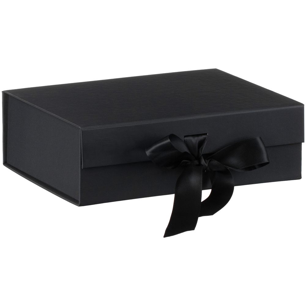 Коробка складная Rusetti, S, черная с логотипом