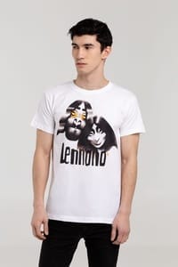Футболка «Меламед. John Lennon, Yoko Ono», белая с логотипом