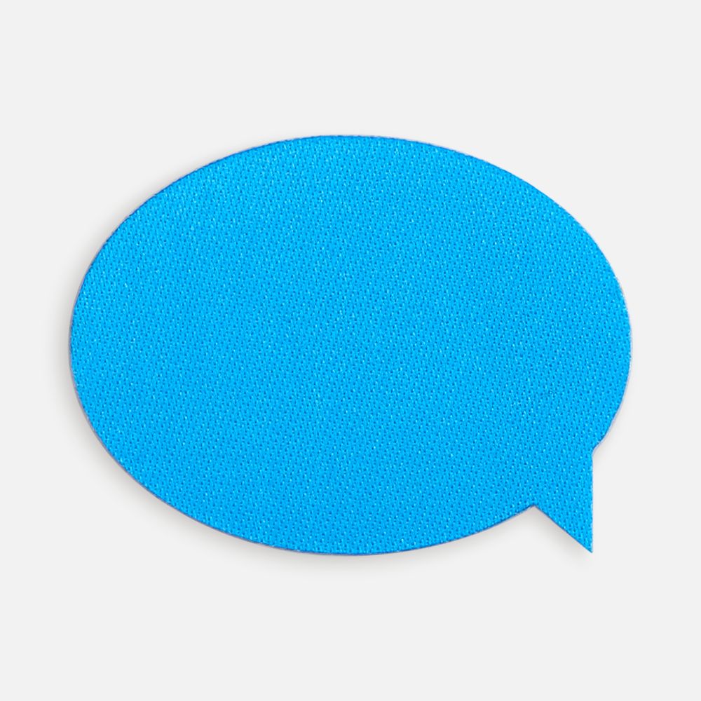 Наклейка тканевая Lunga Bubble, M, голубая с логотипом