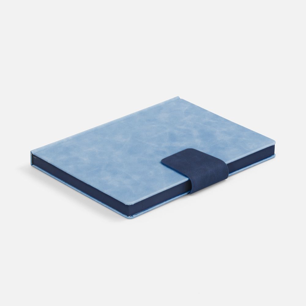 Ежедневник Grande Strap на заказ, датированный, голубой с логотипом